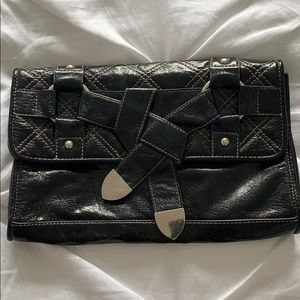 Chinese Laundry Black patent clutch